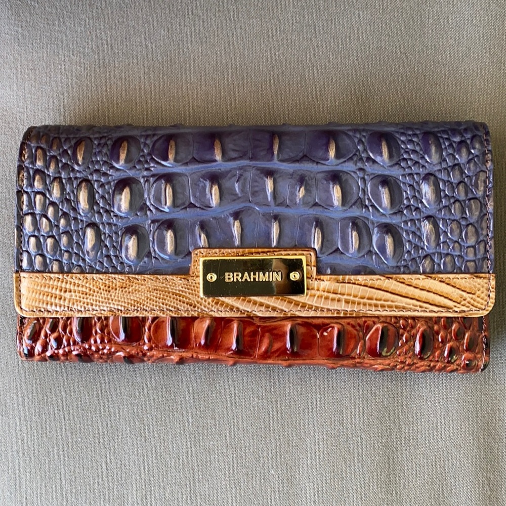 Soft Checkbook Wallet- Andesite Lucino| Brahmin